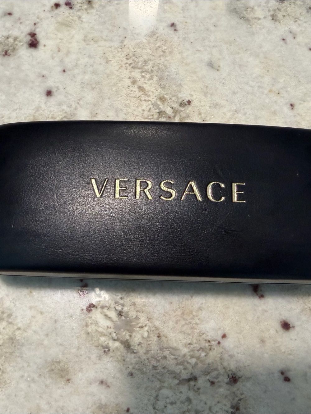 Versace Black Case with Gold Logo-Case ONLY
